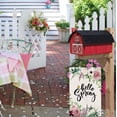 thumbnail image 5 of Hello Spring Floral Garden Flag 12.5 x 18 Inch Welcome Decorative Double Sided Burlap Flag For Spring Summer Farmhouse Yard Seasonal Decor, 5 of 6