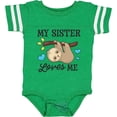 thumbnail image 3 of Inktastic My Sister Loves Me with Sloth and Hearts Boys or Girls Baby Bodysuit, 3 of 5
