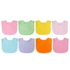 Neat Solutions 8 Pack Multi-Color Solid Knit Terry Feeder Bib, Girl, 8 Count