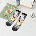 thumbnail image 6 of Saiise Bluey Funny Socks Men Women Adults Novelty Graphic Crew Tube Socks Crazy Design Casual Dress Socks for Sports,Running,Travel, 6 of 7