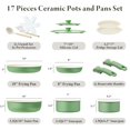 thumbnail image 2 of Set de utensilios de cocina Bazova Ceramic Antiadherente, 17 piezas, color verde, 2 of 7