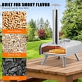 thumbnail image 4 of 12-pulgada portable outdoor stainless steel wood pellet pizza oven - comes con pizza stone, almacenamiento bag, pizza peel, y foldable legs. ideal backyard, camping, y outdoor cooking (silver), 4 of 6