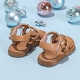 thumbnail image 7 of kpoplk Girls Strap Sandals Open Toe Outdoor Flats with Hook and Loop Kid Summer Shoes for Girls(Khaki,3.5), 7 of 7