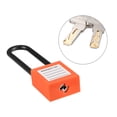 thumbnail image 3 of Lockout Tagout Locks 3 Inch Shackle Key Different Safety Padlock Plastic Lock Orange 2 pcs, 3 of 4