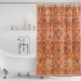 thumbnail image 4 of Boho Orange Waterproof Fabric Shower Curtain,Country Style Bohemian Floral Retro Tribal Waterproof Fabric Shower Curtain for Bathroom Curtains Bathtubs Shower Curtains with 12 Hooks Stall 54x78in, 4 of 8