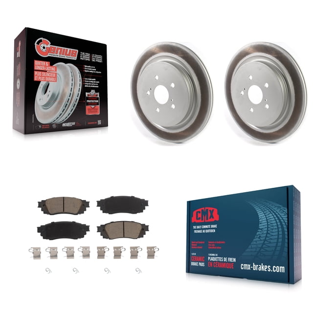 Transit Auto Rear Coated Disc Brake Rotors and Ceramic Pads Kit for Car Lexus RX350 RX450h RX350L RX450hL KGC-101534