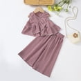 thumbnail image 4 of Umfun Toddler Girls 2 Piece Outfits, Gingham Ruffle Sleeveless Top + Wide Leg Pants Set, Cute Summer Wear, 4 of 9