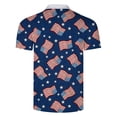 thumbnail image 4 of Independence Day Male Summer Independence Day Theme Printed Button Shirt Turn Down Short Sleeve Tops Shirt Boys 4Th Of July Shirt, 4 of 5