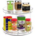 thumbnail image 2 of Organizador de baño Lazy Susan Adoco, 2 niveles, transparente, 23,5 cm, 2 of 7