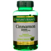Nature's Bounty--Cinnamon Herbal Supplement for Fat and Sugar Metabolism Support--1000mg Capsules, 100 Count, 3-Pack