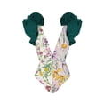 thumbnail image 4 of IDOPIP Women's One Piece Swimsuit with Cover up Skirt Retro Floral Print Swimwear Set, 4 of 5