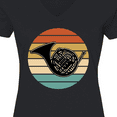 thumbnail image 4 of Inktastic French Horn Retro Music Gift Women's V-Neck T-Shirt, 4 of 5