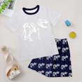 thumbnail image 2 of TOWED22 Baby Boy Summer Outfits 2 Pieces Short Sleeve Shirt Top Giraffe Graphic Elastic Waist Shorts Clothes(Grey,11-12 Y), 2 of 5