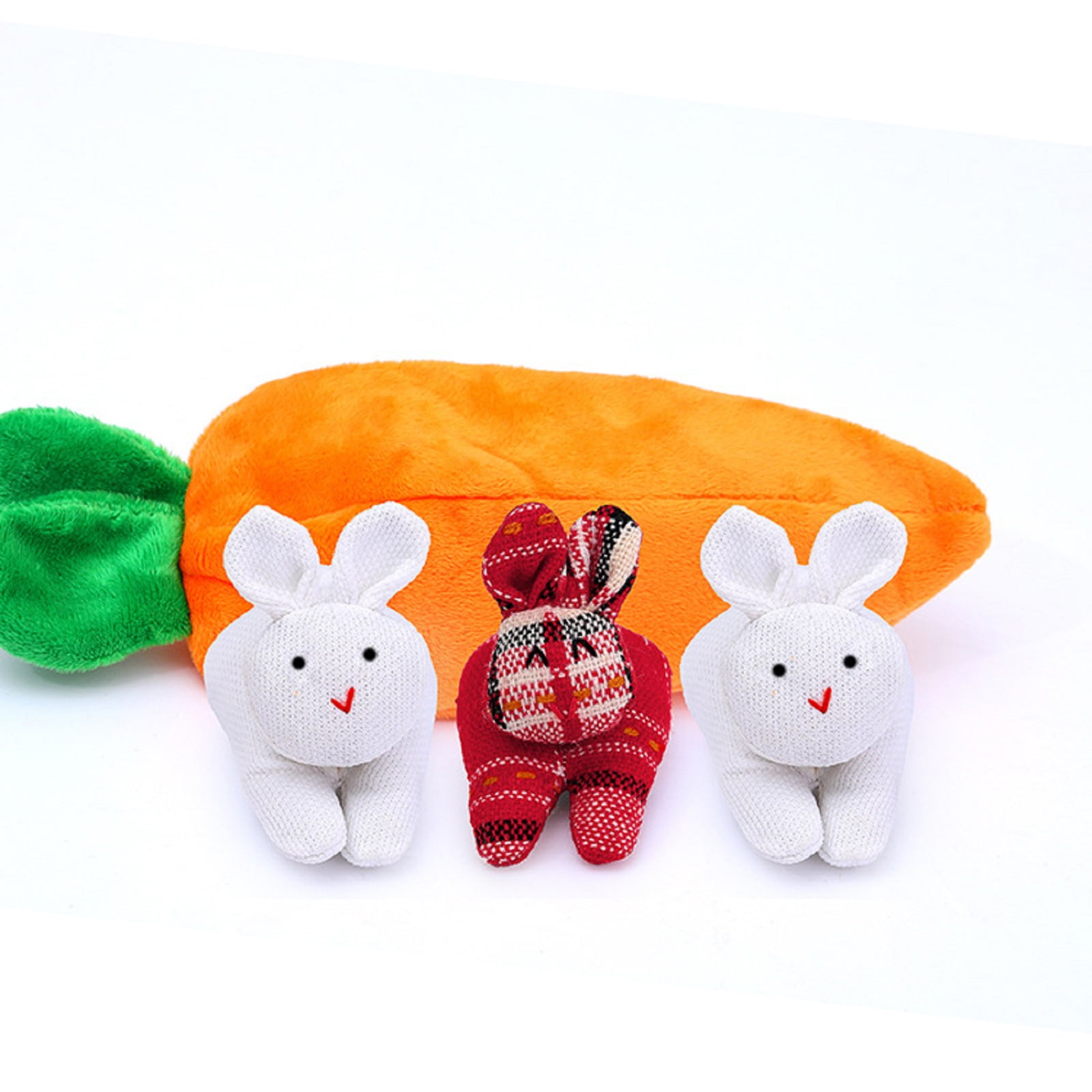Perfect for Easter Gift and Easter Basket Plush Bunny Rabbit with Zippered Pouch for Little Baby Bunnies Easter Bunny Stuffed Animal Bunny Stuffed Animal 