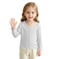 thumbnail image 2 of RKSTN Sun Protection Girls Cardigan for Dress Ruffled Cardigans Long Sleeve Button Down Air Conditioned Wear Lightweight Summer Cardigan, 2 of 9