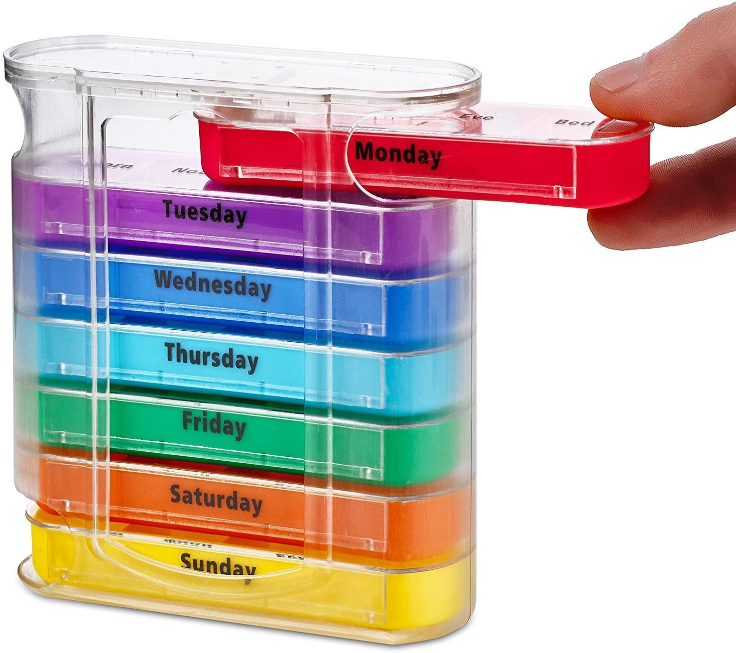 MEDca Weekly Pill Organizer 4 Times-a-Day, 1 Dispenser Stackable AM/PM by MEDca
