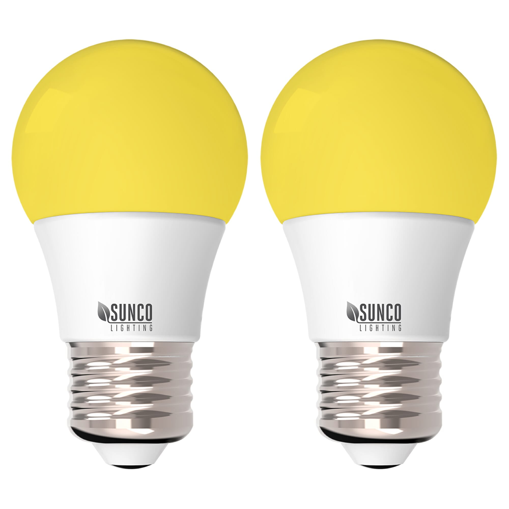 Sunco Lighting A15 LED Bulb, Yellow Bug Light, 8W, Dimmable, Bug Repellent/Bug Free, 2000K Amber