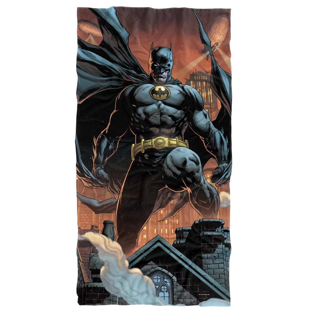 LOGOVISION Batman Beach Towel - Officially Licensed 30x60 Inch Rooftop Cover Design, Super Absorbent - View #2