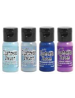 Trebbies Distress Paint Bundle - 5 Flip-Cap Distress Paint Kits (20 Paints Total) with Exclusive Detail Sticks