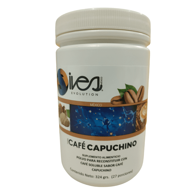 Suplemento En Polvo Café Gourmet Sabor Capuchino Con Ingredientes Naturales 324 g. Ives Evolution