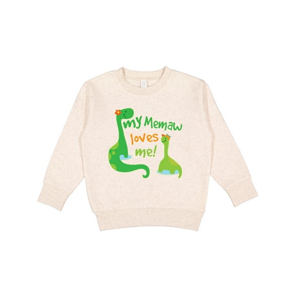 Inktastic My Memaw Loves Me Grandson Dinosaur Toddler Sweatshirt
