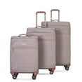 thumbnail image 5 of 4-Piece Terylene Softshell Suitcase Set with 360° Spinner Wheels & Stackable Design for Frequent Travel & Space-Saving Storage, 5 of 9