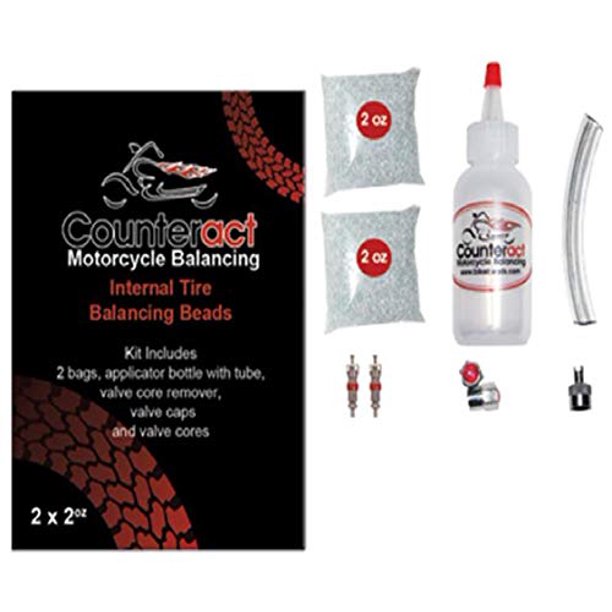 Counteract Motorcycle Tire Balancing Beads Kit with Installation Bottle