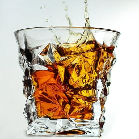 

Diamond Whiskey Glasses Set of 4 with Coasters