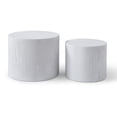 thumbnail image 3 of Kevinplus Round Coffee Table Set of 2, Nesting Coffee Tables for Living Room, Office, Bedroom, White, 3 of 6