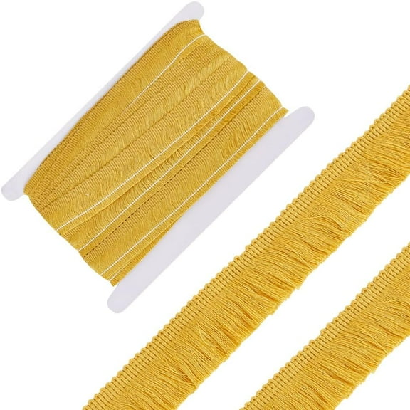 13.67 Yards Tassel Trim Sewing Accessory Gold Lace Trim Ribbon 1 Inch Sewing Fringe Trims Tassel Fabric Lace Trims Ribbon for Home Decoration DIY Crafts Clothing Accessories