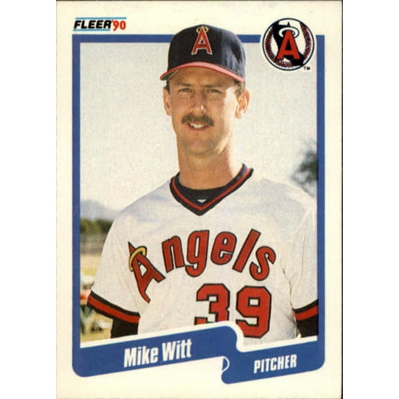1990 Mike Witt Fleer Baseball Card #148
