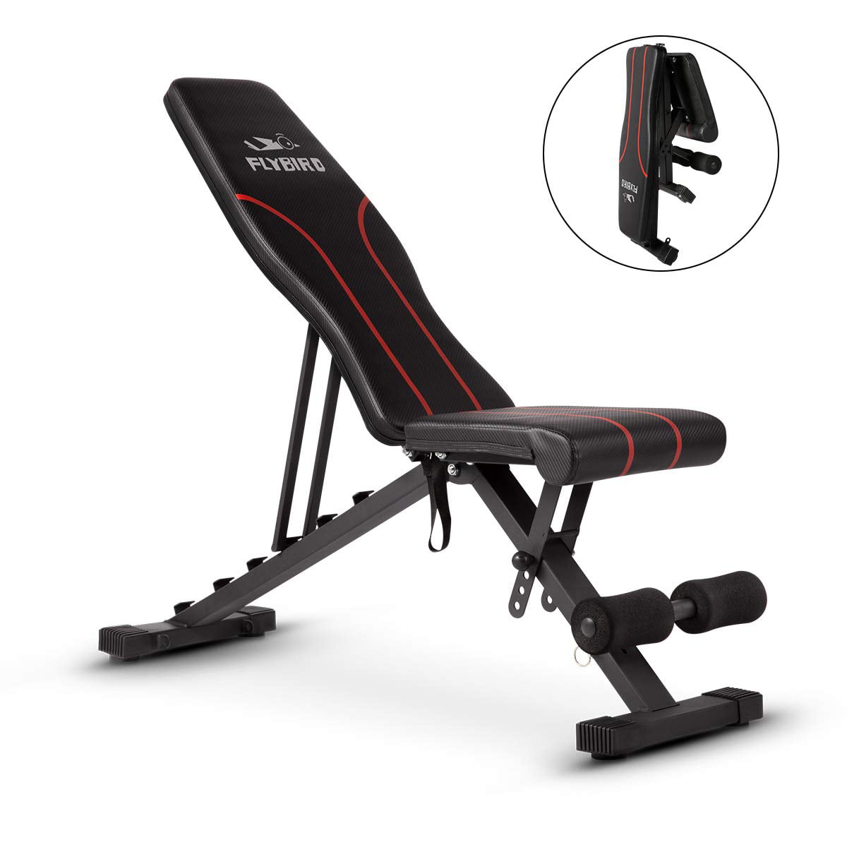 FLYBIRD Adjustable Bench,Utility Weight Bench for Full 