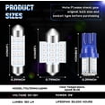 thumbnail image 4 of ORUYROP 24 Pieces Dome Light LED Car Bulb Kit Set T10 31 mm 42 mm LED Festoon Bulbs Interior LED Interior Replacement Bulbs for Car Map Door Courtesy(Blue), 4 of 7