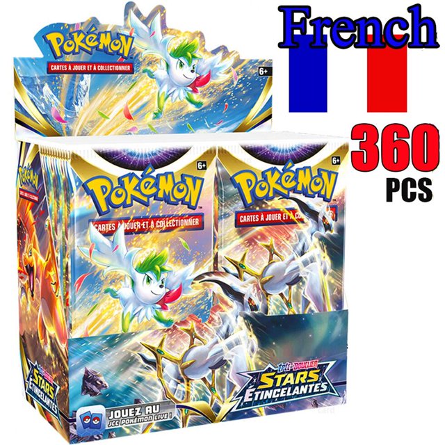 Caja de cartas de Pokémon versión francesa, TCG: Sword & Shield, Chilling Reign, Evolving SkiesASTRES RADIEUX Toy, regalo de cumpleaños para niños Fivean unisex