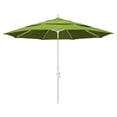 thumbnail image 2 of California Umbrella GSCU118170-5429-DWV Parasol de Marché Rond en Aluminium de 11 Pi, Inclinaison à Col et Mât Blanc - Sunbrella Macaw, 2 of 4