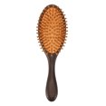 thumbnail image 4 of Wooden Paddle Hairbrush Ergonomic Rounded Handle Scalp Massage Paddle Detangling Brush for Wet Dry Hair, 4 of 5