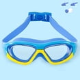 thumbnail image 1 of Gafas de natación de gran tamaño y visión amplia para niños, niñas y niños (de 6 a 15 años) de color azul, 1 of 4