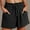 Black, variant on Olyvenn Fashion Linen Shorts for Women Summer Casual High Waisted Wide Leg Drawstring Beach Loose Shorts Comfy Fashion Outfits Army Green XXL