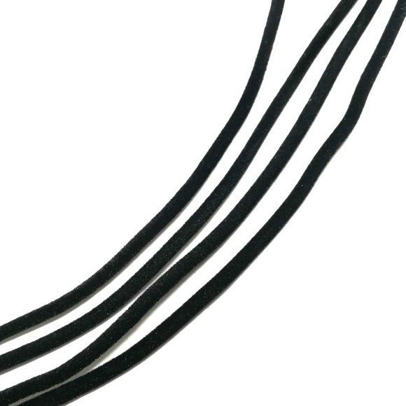 Beading Station 10 Feets Black Velvet Cord 3mm Round Fit Memory Wires ~Jewelry Making~