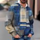 thumbnail image 1 of Dolkfu Sudadera con capucha estampada para hombres, sudadera casual retro con capucha, camiseta de manga larga con cordón para hombres XL, 1 of 5