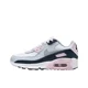 thumbnail image 2 of Nike Air Max 90 Zapato para correr de corte bajo antideslizante de piel sintética en polvo blanco para mujer HF6358-104, 2 of 4