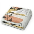 thumbnail image 3 of XMXY Fleece Throw Blanket for Couch, Boho Style Leaves Texture Lightweight Plush Fuzzy Cozy Soft Bed Blankets and Throws for Sofa, 60"x50" inches, 3 of 8