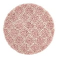 thumbnail image 3 of Unique Loom Trellis Shag Collection Area Rug - Ruby (3' 3" Round Light Pink/Ivory), 3 of 12