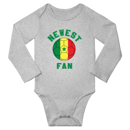 

Newest Senegal Soccer Football Fan Baby Long Sleeve Bodysuits (Gray 6 Months)