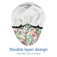 thumbnail image 4 of Shower Caps,Pioneer Flower Floral Print Pattern Waterproof Shower Cap for Women 4 Pieces,Double Reusable Hair Cover for Shower PEVA Elastic Stretch Hem, 4 of 7