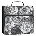 thumbnail image 5 of FORMRS Zipper Binder with Shoulder Strap 2-inch Ring 500 Sheet Capacity File Bag, Black Roses, 5 of 5