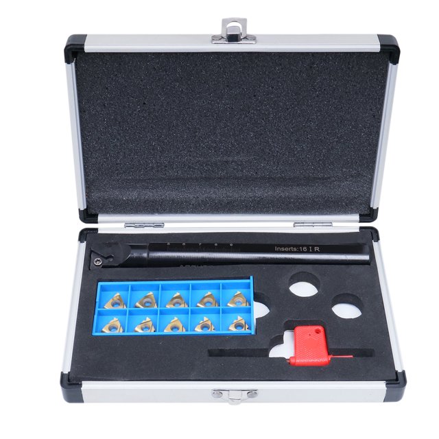Accusize - 3/4" Shank Indexable Thread Tool Set, 12ps UN Internal Thread Right, #0028-0284