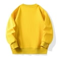 thumbnail image 4 of Ketyyh-chn99 Boys Hoodies Kids Boys Girls Solid Patchwork Pullover Thickened Warm Sweatshirt Toddler Boy Hoodies Yellow,130/2XL, 4 of 4