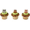 12 Woodland Animals Cupcake Cake Rings Birthday Party Favors Cake Toppers