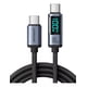 thumbnail image 1 of Cable Tipo C A Tipo C Carga Rápida 100w Pantalla Digital Joyroom Color Negro 1.2m, 1 of 8